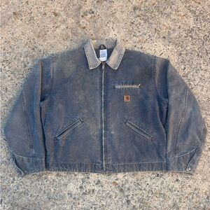 VTG Carhartt Detroit Jacket Faded Petrol Grey J97 PTL Size XL